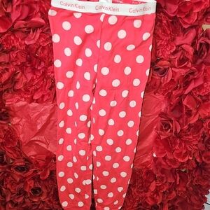 Calvin Klein Coral Polka Dot Pajama Pants Size 5T